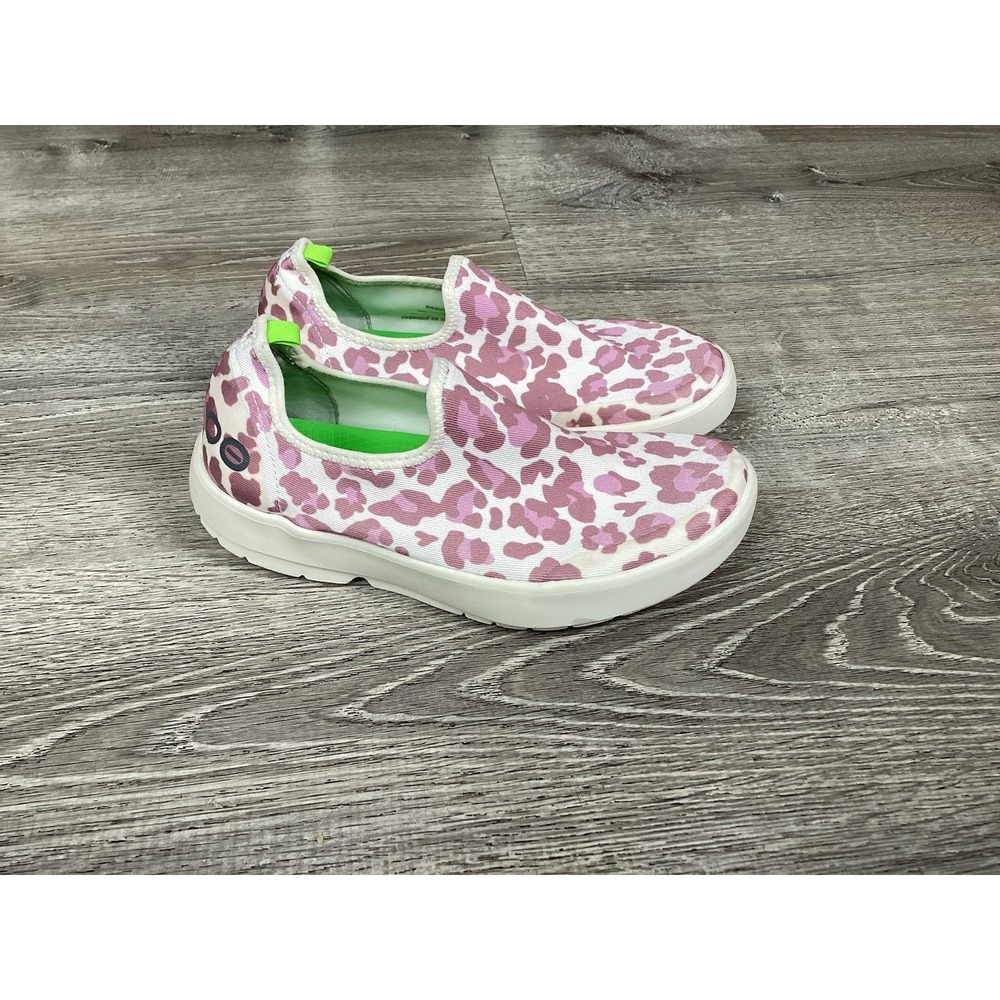 OOFOS Womens 6 37 Shoes Rose Leopard Slip-on Comfort Recovery 12021OOMG-4